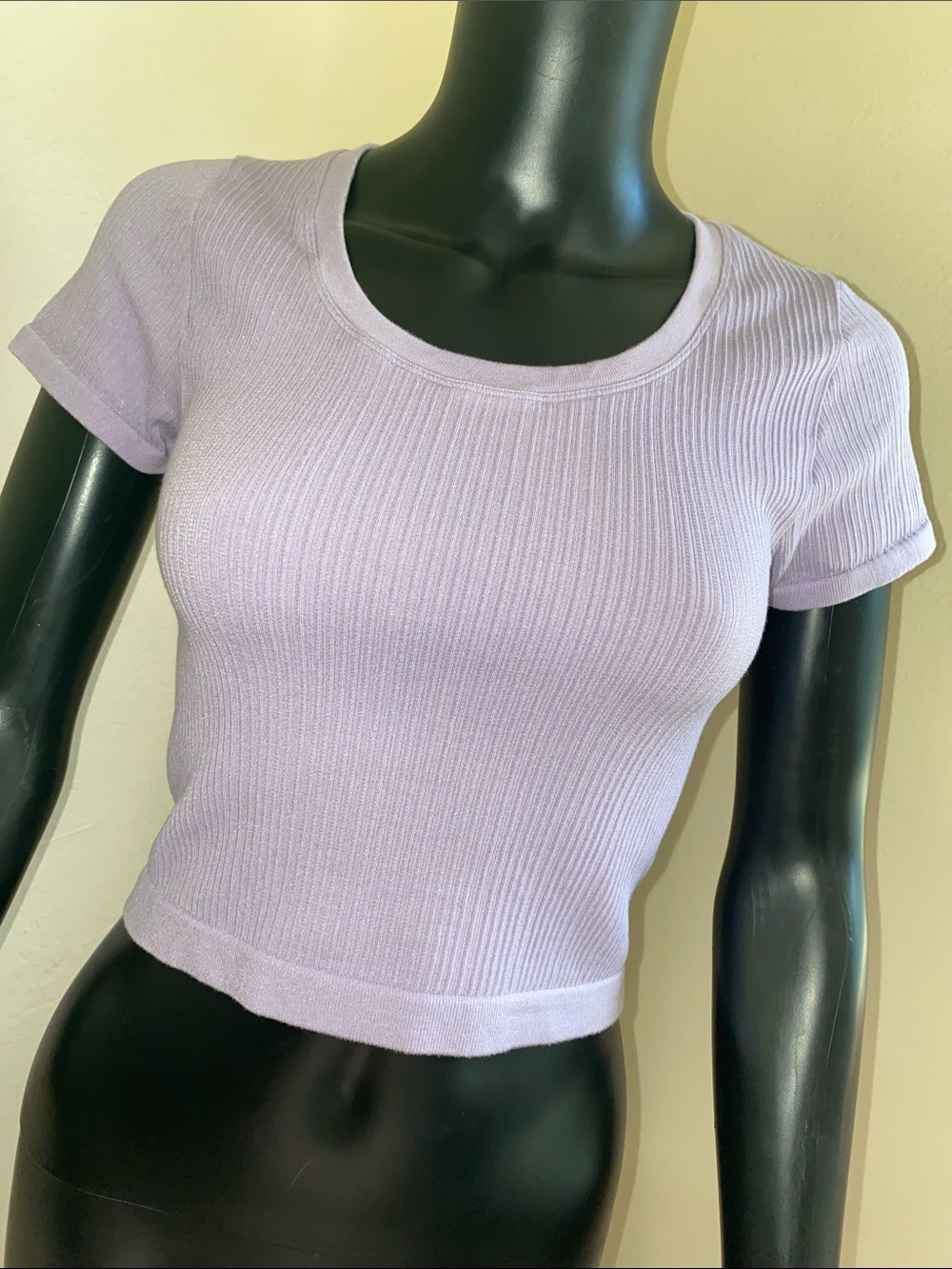 all in motion Active Workout Lilac Ribbed Crop Top